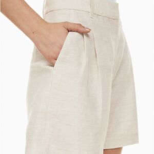 Wilfred Mid-Thigh Effortless Shorts in Ecru Linen